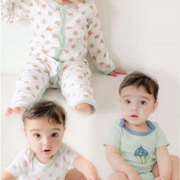 3-Pack - Unisex Organic Baby Jumpsuit and Onesies - Picture 2 of 5